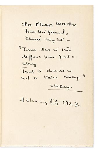 Wylie, Elinor (1885-1928) Three First Editions Inscribed to Philip Moeller.